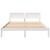 Cadru de pat cu headboard Alb 140 x 200 cm Lemn de pin masiv GartenMobel Dekor