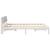 Cadru de pat cu headboard Alb 140 x 200 cm Lemn de pin masiv GartenMobel Dekor