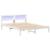 Cadru de pat cu headboard Alb 140 x 200 cm Lemn de pin masiv GartenMobel Dekor