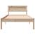Cadru de pat cu headboard Maro 100 x 200 cm Lemn de pin masiv GartenMobel Dekor