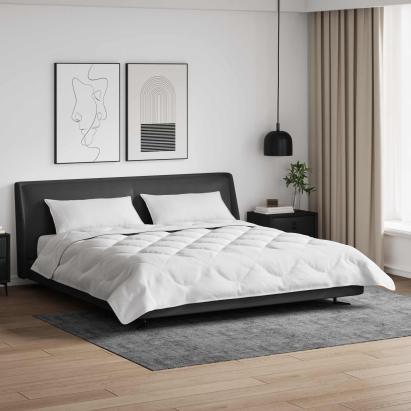 Pilotă cu pernă 3 pcs Alb Microfibră GartenMobel Dekor