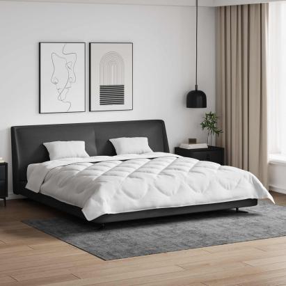 Pilotă cu pernă 3 pcs Alb Microfibră GartenMobel Dekor