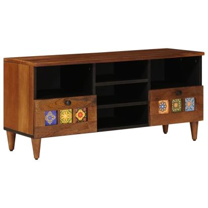 Cabinet TV castan 100 x 33,5 x 46 cm Lemn de mango solid GartenMobel Dekor