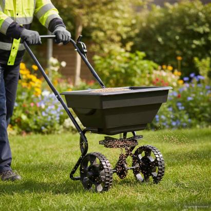 Împrăștietor Negru 80 x 46 x 75 cm PVC și Oțel GartenMobel Dekor