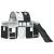 Alb și negru 100 x 201 cm GartenMobel Dekor