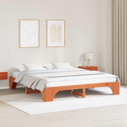 Cadru de pat Maroniu cerat 180 x 200 cm Lemn de pin masiv GartenMobel Dekor