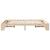 Cadru de pat natural 140 x 190 cm Lemn de pin masiv GartenMobel Dekor