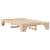 Cadru de pat natural 140 x 190 cm Lemn de pin masiv GartenMobel Dekor