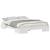 Cadru de pat de podea Alb 150 x 200 cm Lemn masiv de pin GartenMobel Dekor