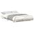 Cadru de pat de podea Alb 120 x190 cm Lemn masiv de pin GartenMobel Dekor