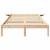 Cadru de pat natural 135 x 190 cm Lemn de pin masiv GartenMobel Dekor