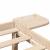 Cadru de pat natural 120 x 190 cm Lemn de pin masiv GartenMobel Dekor