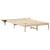 Cadru de pat natural 120 x 190 cm Lemn de pin masiv GartenMobel Dekor