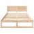 Cadru de pat natural 120 x 200 cm Lemn de pin masiv GartenMobel Dekor