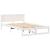 Cadru de pat cu headboard Alb 120 x 200 cm Lemn de pin masiv GartenMobel Dekor