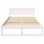 Cadru de pat cu headboard Alb 120 x 200 cm Lemn de pin masiv GartenMobel Dekor