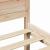Cadru de pat natural 135 x 190 cm Lemn de pin masiv GartenMobel Dekor