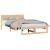 Cadru de pat natural 135 x 190 cm Lemn de pin masiv GartenMobel Dekor