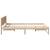 Cadru de pat natural 135 x 190 cm Lemn de pin masiv GartenMobel Dekor