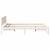 Cadru de pat cu headboard Alb 135 x 190 cm Lemn de pin masiv GartenMobel Dekor