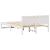 Cadru de pat cu headboard Alb 135 x 190 cm Lemn de pin masiv GartenMobel Dekor