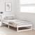 Cadru de pat cu headboard Alb 80 x 200 cm Lemn de pin masiv GartenMobel Dekor