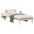 Cadru de pat cu headboard Maro 90 x 200 cm Lemn de pin masiv GartenMobel Dekor