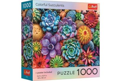 PUZZLE TREFL 1000 SUCULENTE COLORATE CU POSTER INCLUS SuperHeroes ToysZone