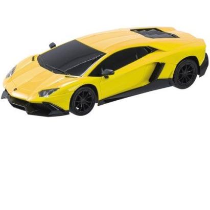 MASINA CU TELECOMANDA LAMBORGHINI AVENTADOR GALBEN CU SCARA 1 LA 24 SuperHeroes ToysZone