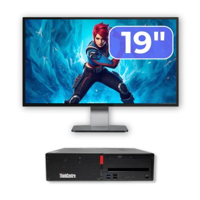 Pachet Calculator Second Hand LENOVO ThinkCentre M910s SFF, Intel Core i5-7500 3.40GHz, 16GB DDR4, 512GB SSD + Monitor 19" NewTechnology Media