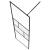 Zid de duș walk-in Negru 80 x 195 x 0.5 cm Sticlă și Aluminiu GartenMobel Dekor