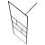 Zid de duș walk-in Negru 80 x 195 x 0.5 cm Sticlă și Aluminiu GartenMobel Dekor