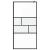 Zid de duș walk-in Negru 80 x 195 x 0.5 cm Sticlă și Aluminiu GartenMobel Dekor