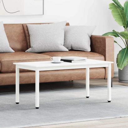 Masă de cafea Alb 100 x 50 x 45 cm Lemn de pin masiv GartenMobel Dekor