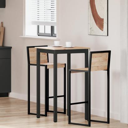 Masă de bar natural 60 x 60 x 105 cm Lemn de pin masiv GartenMobel Dekor