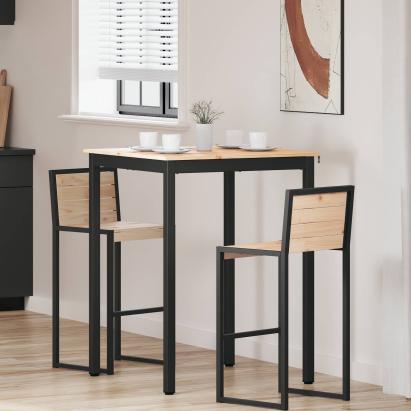 Masă de bar natural 110 x 55 x 105 cm Lemn de pin masiv GartenMobel Dekor