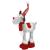 Figurina Craciun, Ren, picioare telescopice, iluminare LED, 61cm Household NewTrend