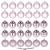 Set globuri de Craciun, 30 bucati, 3 modele, 3cm, roz Household NewTrend