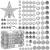 Set globuri si decoratiuni de Craciun, 100 piese, diverse dimensiuni cu stea, argintiu Household NewTrend