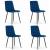 Set 4 scaune bucatarie/living, Kara, catifea, metal, bleumarin si negru, 44.5x50.5x87 cm GartenVIP DiyLine