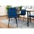 Set 4 scaune bucatarie/living, Kara, catifea, metal, bleumarin si negru, 44.5x50.5x87 cm GartenVIP DiyLine