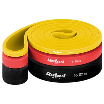SET 3 BENZI ELASTICE POWER BAND 4-32KG REBEL ACTIVE EuroGoods Quality