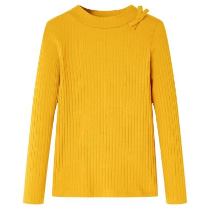 Tricou pentru copii cu mâneci lungi, ocru, 128 GartenMobel Dekor