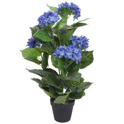 Plantă artificială hydrangea cu ghiveci, 60 cm, albastru GartenMobel Dekor