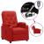 Fotoliu rabatabil electric, roșu vin, piele ecologică GartenMobel Dekor