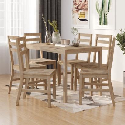 Set mobilier de bucătărie, 7 piese, lemn masiv de acacia GartenMobel Dekor
