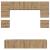 Set comodă TV Pe perete 8 pcs Stejar Artizanal Lemn compozit GartenMobel Dekor