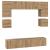 Set comodă TV Pe perete 8 pcs Stejar Artizanal Lemn compozit GartenMobel Dekor