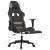 Scaun de gaming cu masaj/suport picioare, negru / taupe, textil GartenMobel Dekor