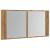 Dulap cu oglindă & LED stejar artizanal 90x12x45 cm lemn GartenMobel Dekor